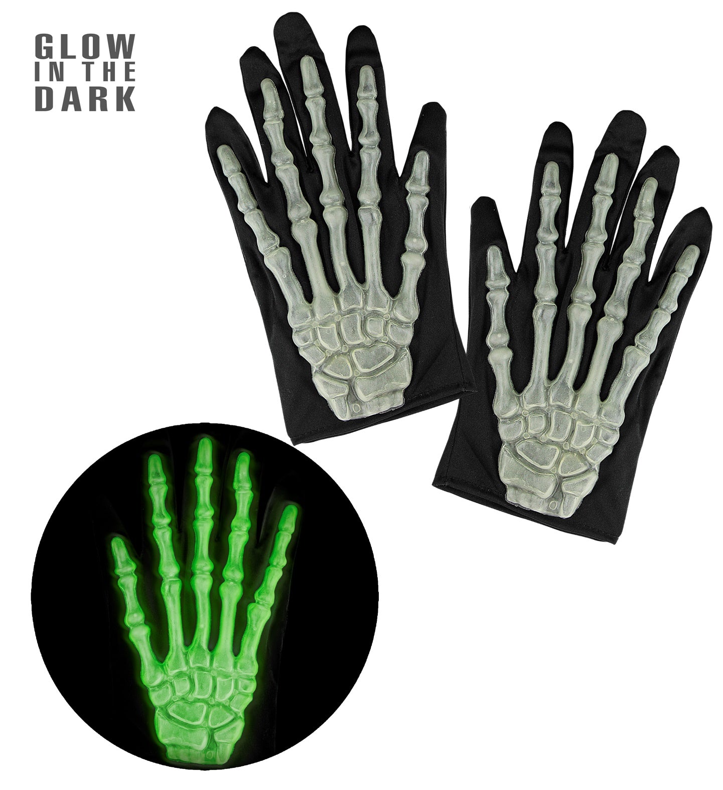 handschuhe mit skelett aufdruck Leuchtende 3D Skelett-Handschuhe – Kostüme.com